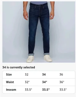 Peter England Men's Tapered Fit Mid Rise Classic Tape Stretchable Twill Jeans - 36