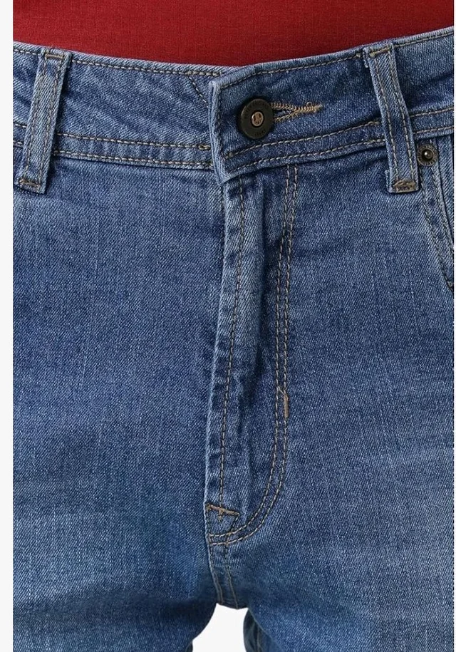 Peter England Men's Tapered Fit Mid Rise Classic Tape Stretchable Twill Jeans - 32