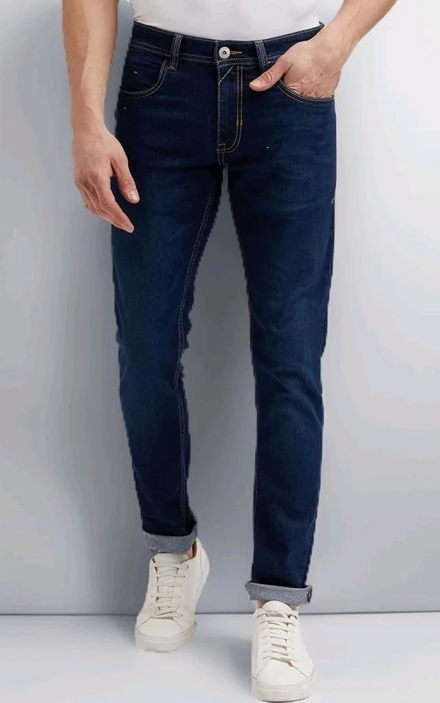 Peter England Men's Tapered Fit Mid Rise Classic Tape Stretchable Twill Jeans - 32