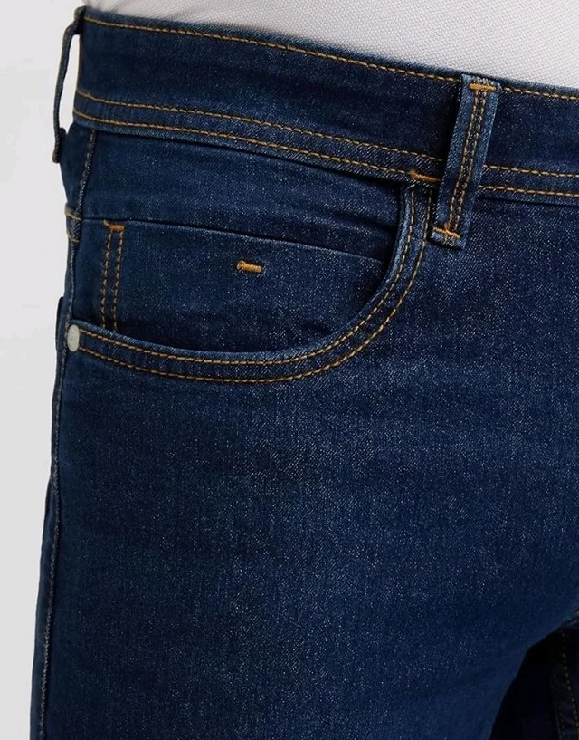 Peter England Men's Tapered Fit Mid Rise Classic Tape Stretchable Twill Jeans - 32