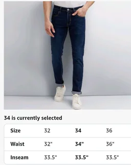Peter England Men's Tapered Fit Mid Rise Classic Tape Stretchable Twill Jeans - 32