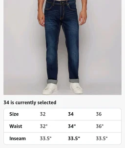 Peter England Men's Tapered Fit Mid Rise Classic Tape Stretchable Twill Jeans - 32