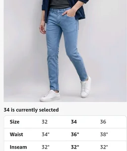 Urbano Fashion Men's Slim Fit Denim Jeans Stretchable
- 32