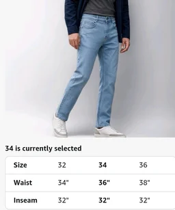 Urbano Fashion Men's Slim Fit Denim Jeans Stretchable
- 32