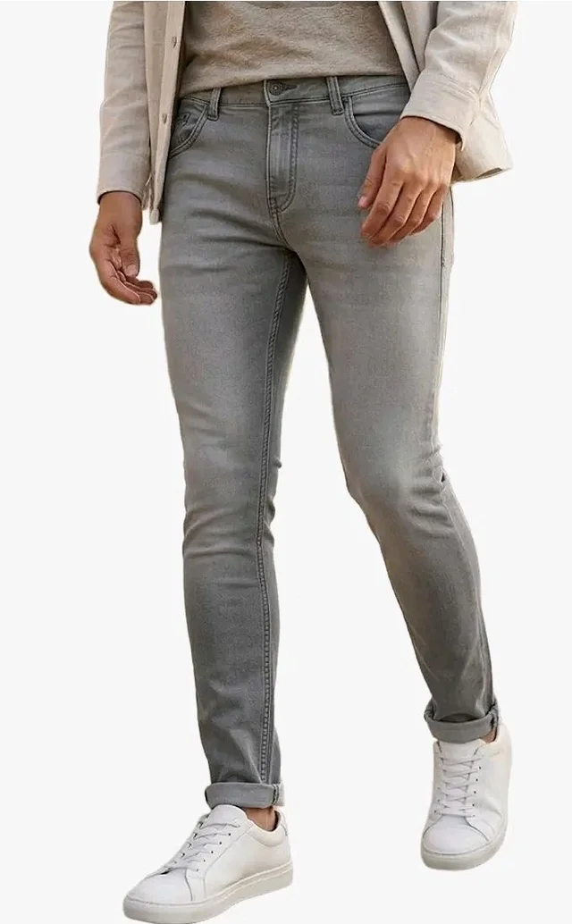 Urbano Fashion Men's Regular Fit Mid Rise Washed Jeans Stretchable
- 32
