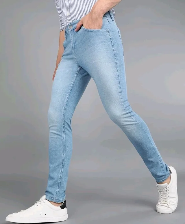 Urbano Fashion Men's Regular Fit Mid Rise Washed Jeans Stretchable - 34
