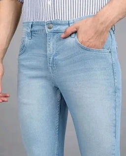 Urbano Fashion Men's Regular Fit Mid Rise Washed Jeans Stretchable - 34