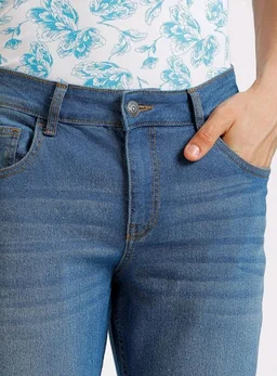 Urbano Fashion Men's Regular Fit Mid Rise Washed Jeans Stretchable - 36