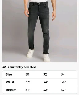 Urbano Fashion Men's Regular Fit Mid Rise Washed Jeans Stretchable
- 32