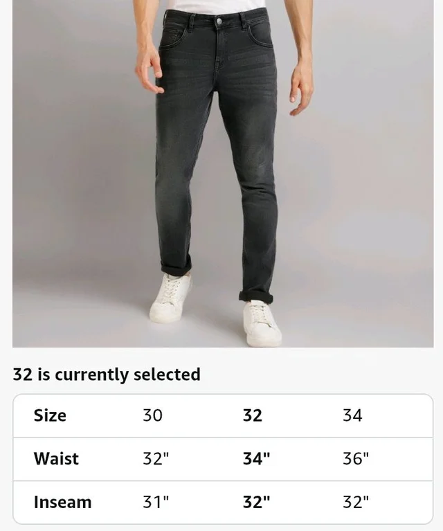 Urbano Fashion Men's Regular Fit Mid Rise Washed Jeans Stretchable
- 32