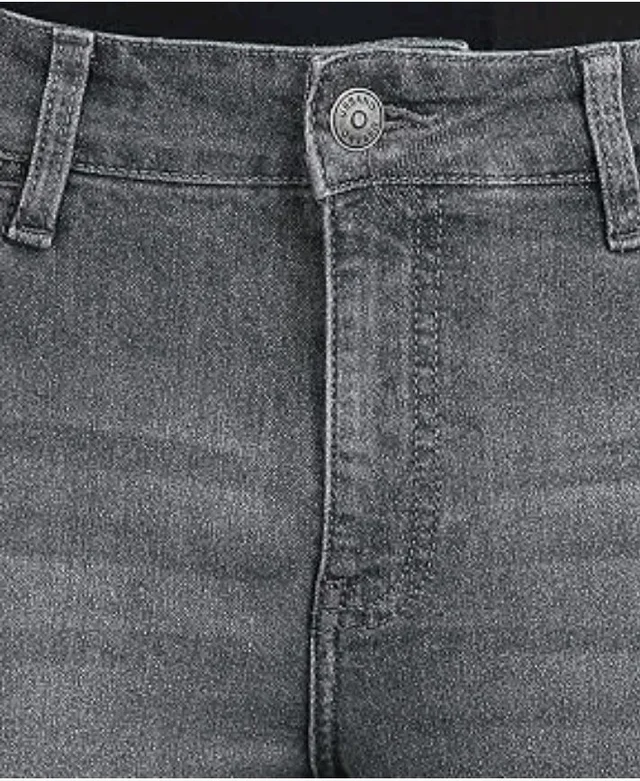 Urbano Fashion Men's Regular Fit Mid Rise Washed Jeans Stretchable - 32