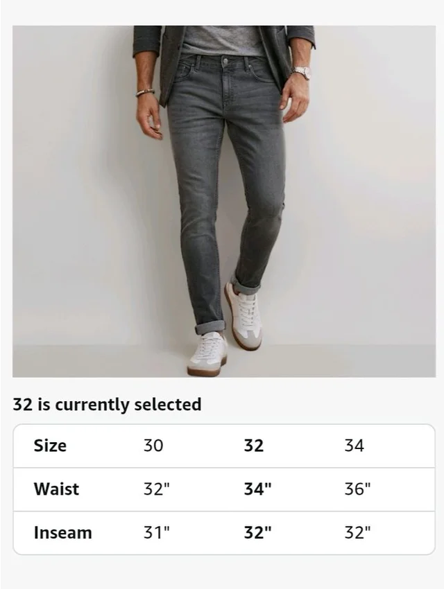 Urbano Fashion Men's Regular Fit Mid Rise Washed Jeans Stretchable - 32