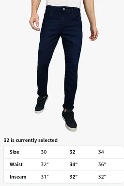 Urbano Fashion Men's Regular Fit Mid Rise Washed Jeans Stretchable
- 32