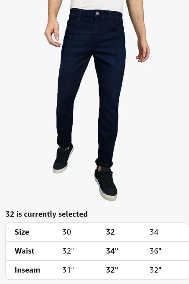 Urbano Fashion Men's Regular Fit Mid Rise Washed Jeans Stretchable
- 32