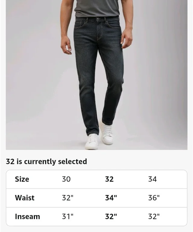 Urbano Fashion Men's Regular Fit Washed Jeans Stretchable
- 36