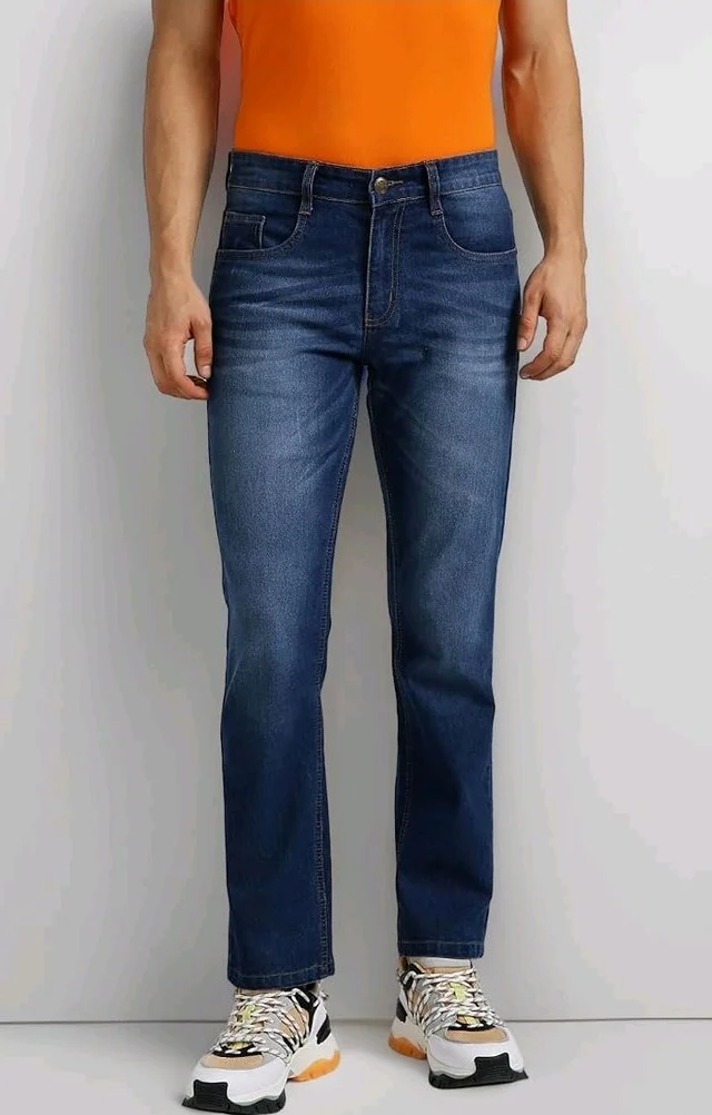 Urbano Fashion Men's Regular Fit Washed Jeans Stretchable - 32