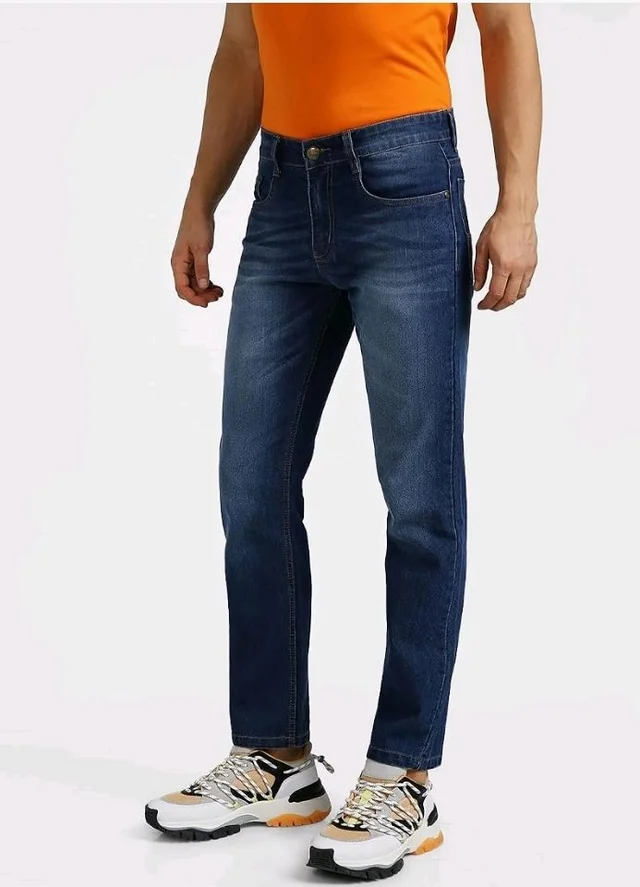 Urbano Fashion Men's Regular Fit Washed Jeans Stretchable - 32