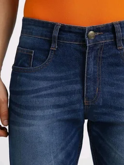 Urbano Fashion Men's Regular Fit Washed Jeans Stretchable - 32