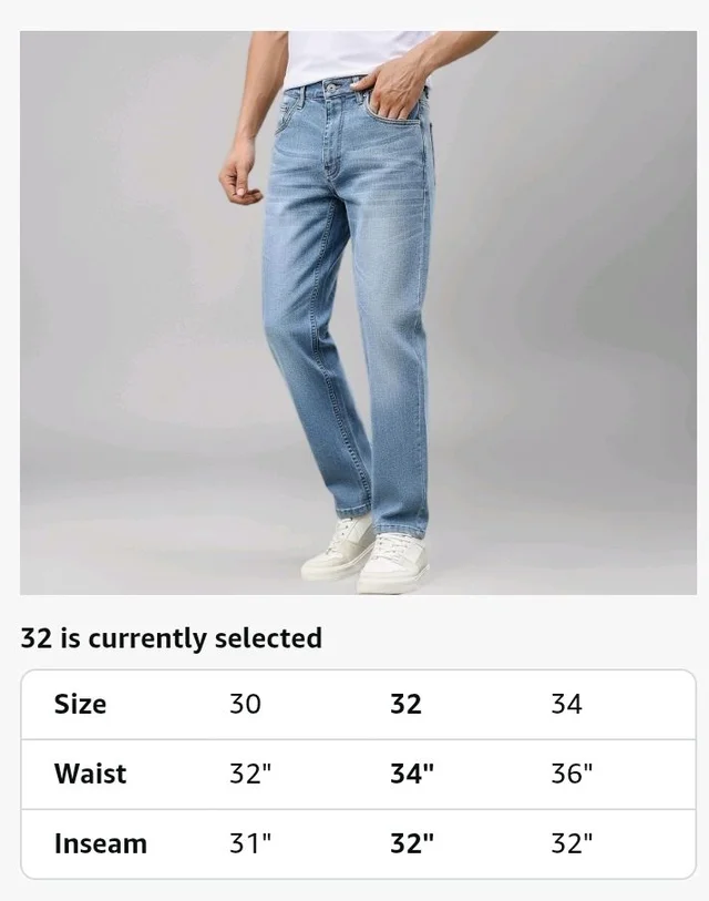 Urbano Fashion Men's Regular Fit Washed Jeans Stretchable
- 32