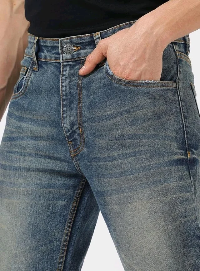Urbano Fashion Men's Regular Fit Washed Jeans Stretchable
- 32