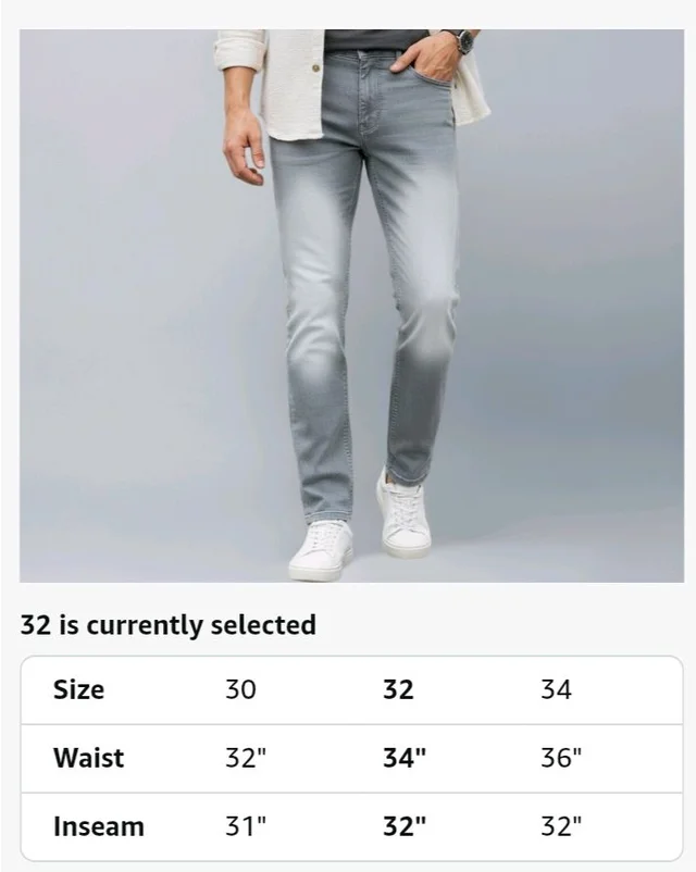 Urbano Fashion Men's Regular Fit Washed Jeans Stretchable
- 32