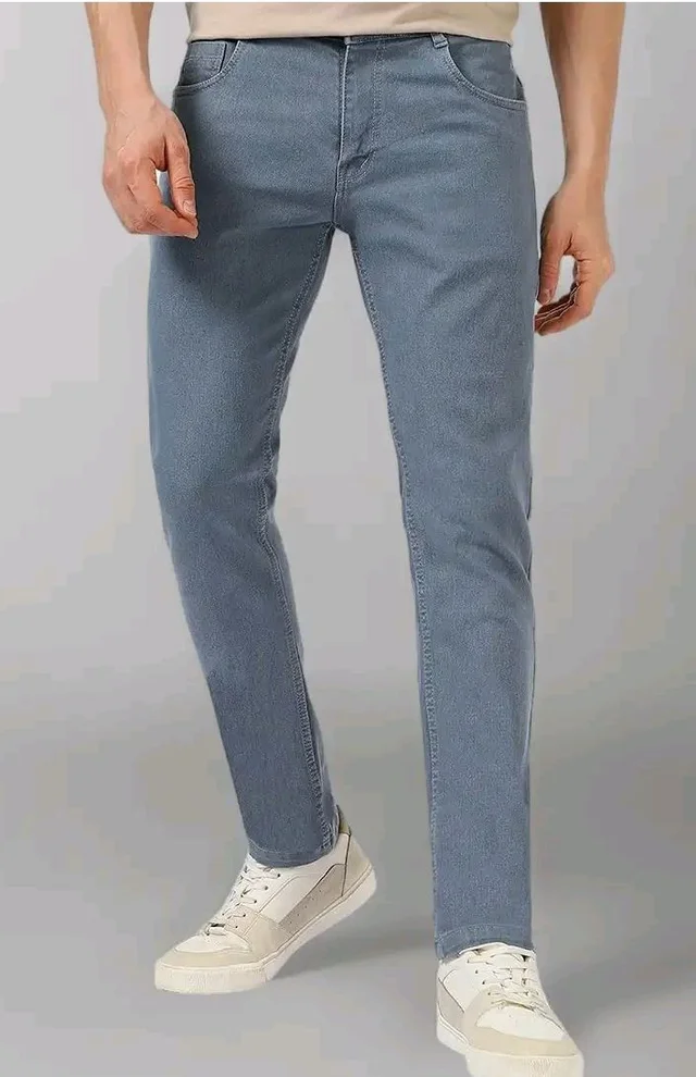 Urbano Fashion Men's Slim Fit Mid Rise Washed Jeans Stretchable - 38