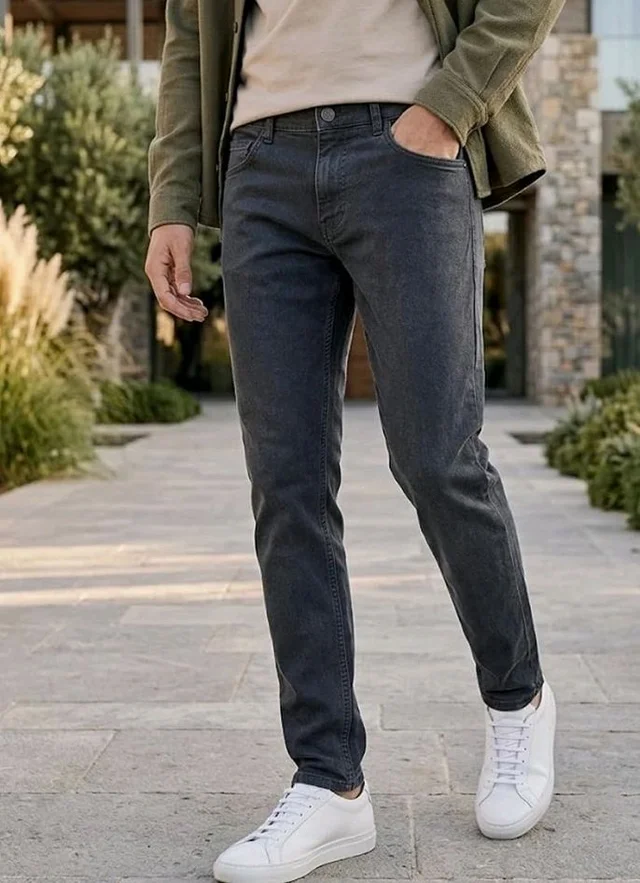 Urbano Fashion Men's Slim Fit Mid Rise Washed Jeans Stretchable - 36