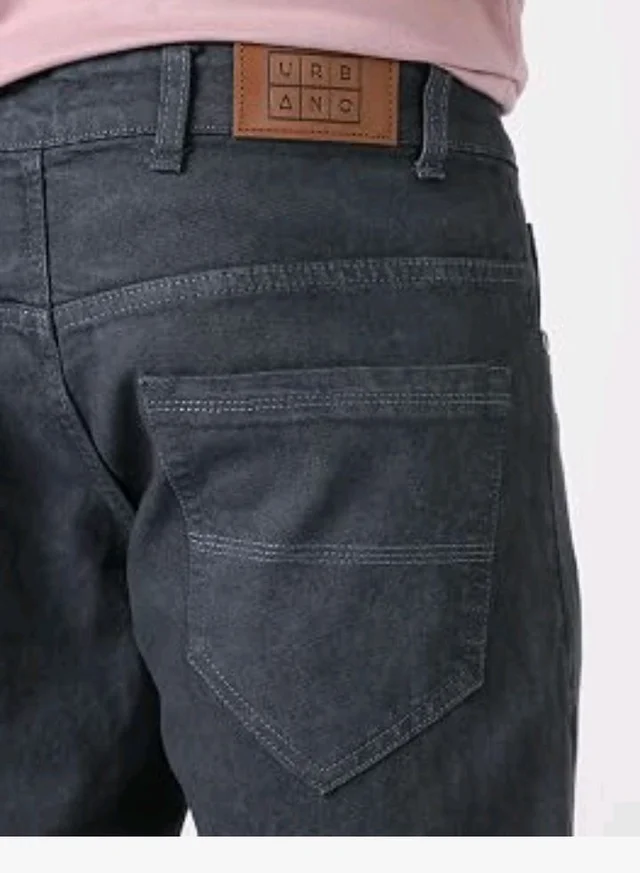 Urbano Fashion Men's Slim Fit Mid Rise Washed Jeans Stretchable - 36