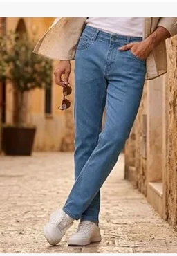 Urbano Fashion Men's Slim Fit Mid Rise Washed Jeans Stretchable - 32