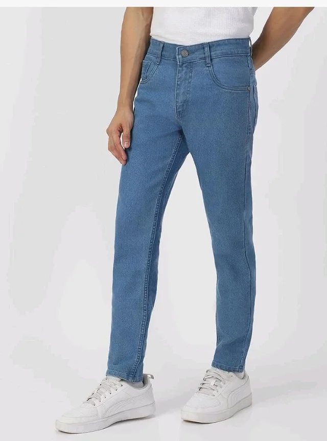 Urbano Fashion Men's Slim Fit Mid Rise Washed Jeans Stretchable - 32