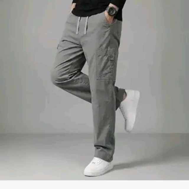 Cargo for Men | Cotton Cargo Pant | Lower for man | Elastic Drawstring Waist Straight Fit Bottoms | Comfortable Breathable Cargos for Casual, Office Wear - 34