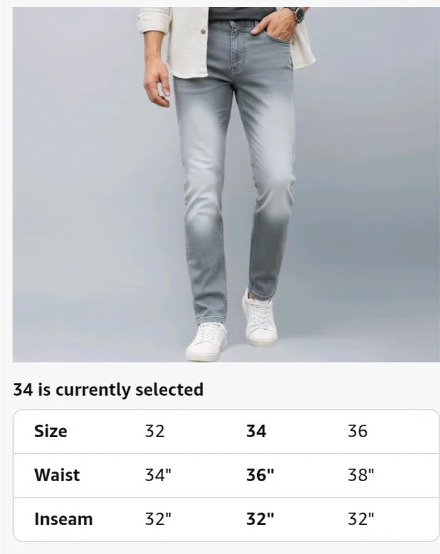 Urbano Fashion Men's Regular Fit Washed Jeans Stretchable - 40