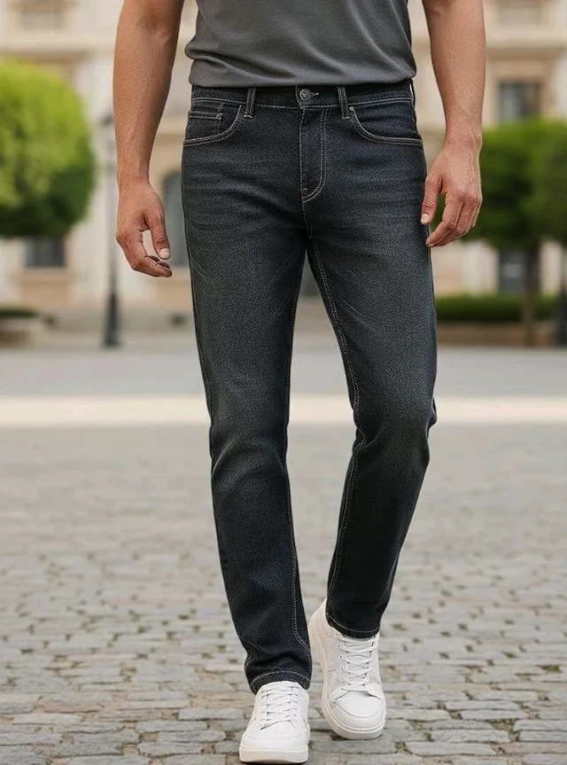 Urbano Fashion Men's Regular Fit Washed Jeans Stretchable
- 32