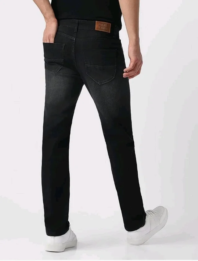 Urbano Fashion Men's Regular Fit Washed Jeans Stretchable - 32