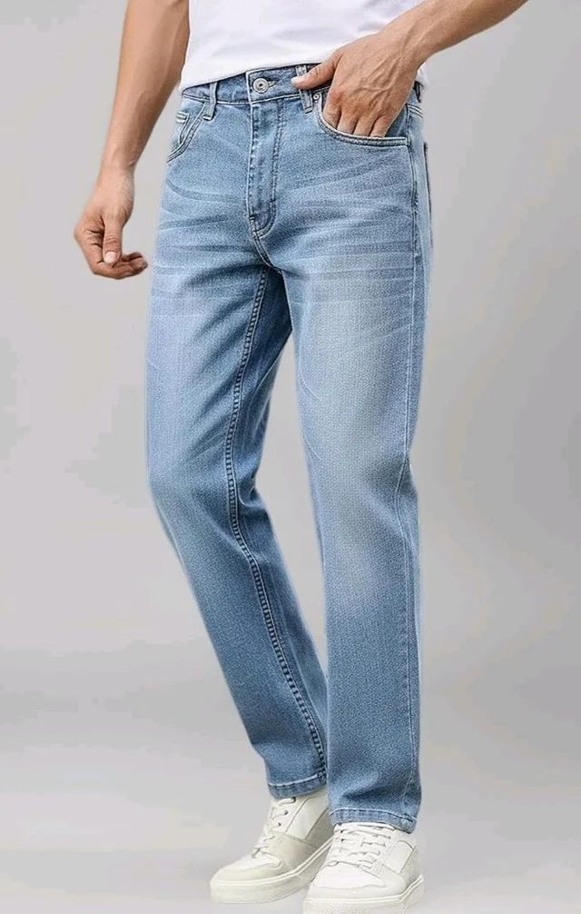 Urbano Fashion Men's Regular Fit Washed Jeans Stretchable - 38