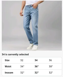 Urbano Fashion Men's Regular Fit Washed Jeans Stretchable - 38