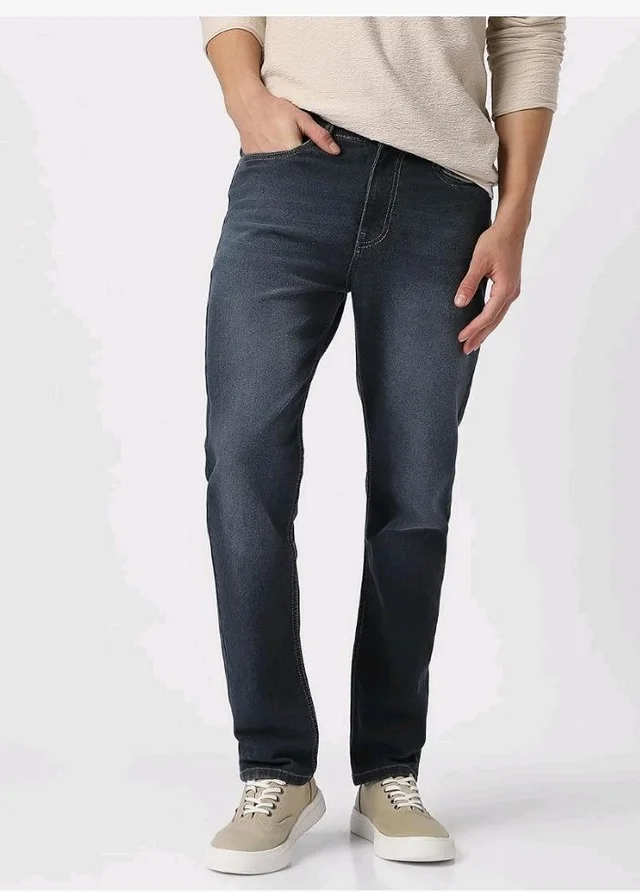 Urbano Fashion Men's Regular Fit Washed Jeans Stretchable - 34