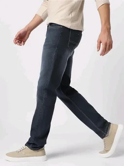 Urbano Fashion Men's Regular Fit Washed Jeans Stretchable - 34
