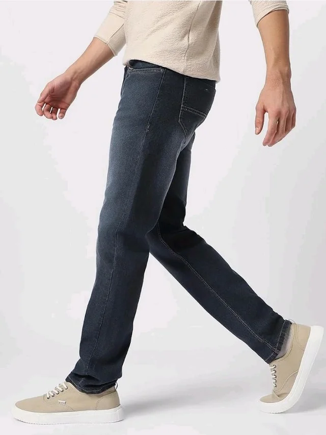 Urbano Fashion Men's Regular Fit Washed Jeans Stretchable - 34