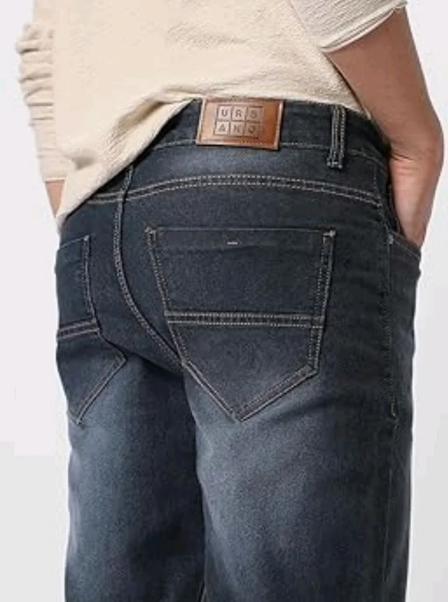 Urbano Fashion Men's Regular Fit Washed Jeans Stretchable - 34