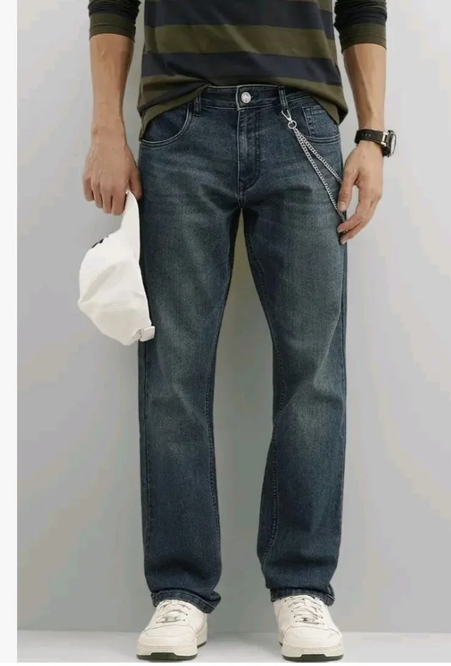 WROGN Men's Straight Fit Jeans | Mid Rise | Jeans for Man
- 34