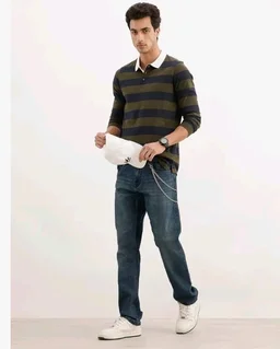 WROGN Men's Straight Fit Jeans | Mid Rise | Jeans for Man
- 34