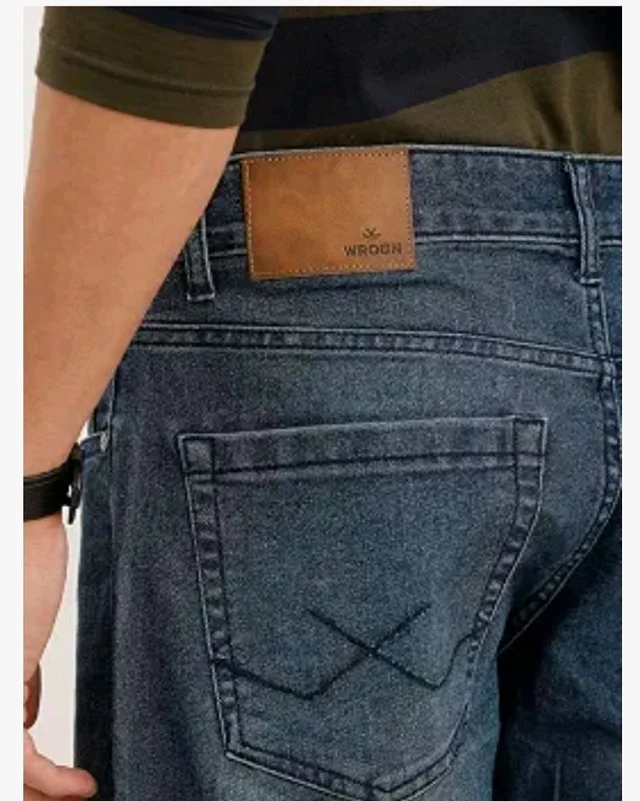 WROGN Men's Straight Fit Jeans | Mid Rise | Jeans for Man
- 34