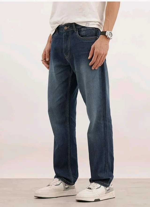 WROGN Men's Anti Fit Jeans | Mid Rise | Jeans for Man - 34