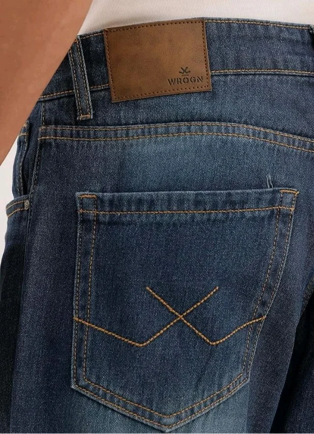 WROGN Men's Anti Fit Jeans | Mid Rise | Jeans for Man - 34