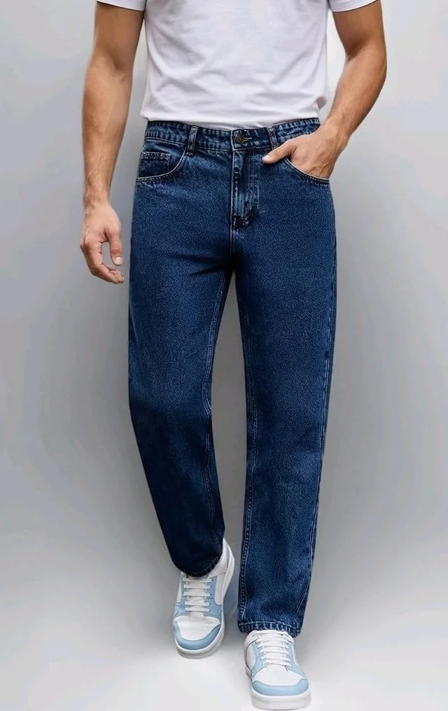 Urbano Fashion Men's Relaxed Fit Washed Denim Jeans Non-Stretchable

