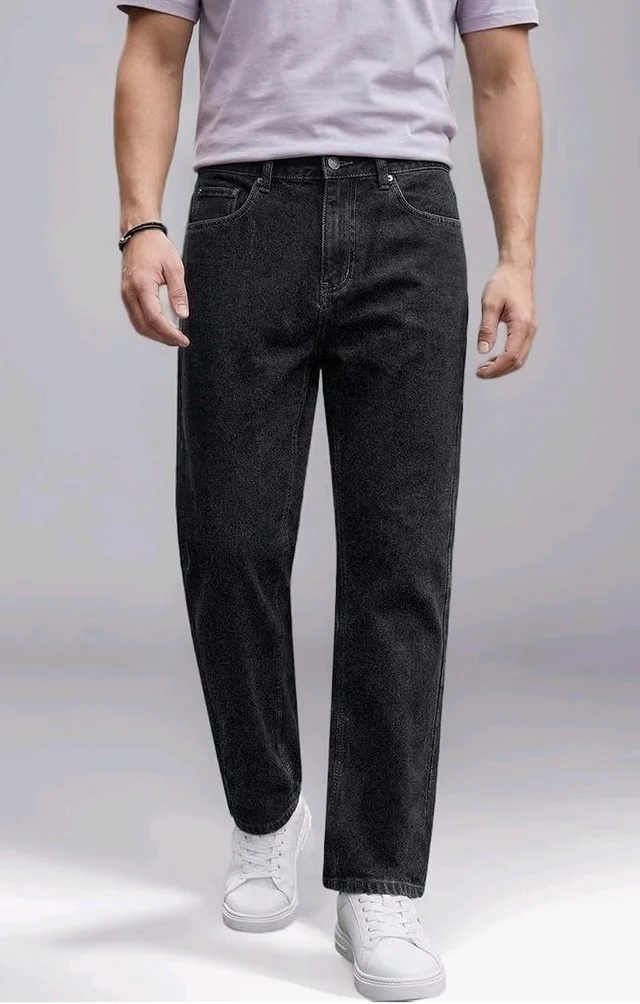 Urbano Fashion Men's Relaxed Fit Washed Denim Jeans Non-Stretchable

