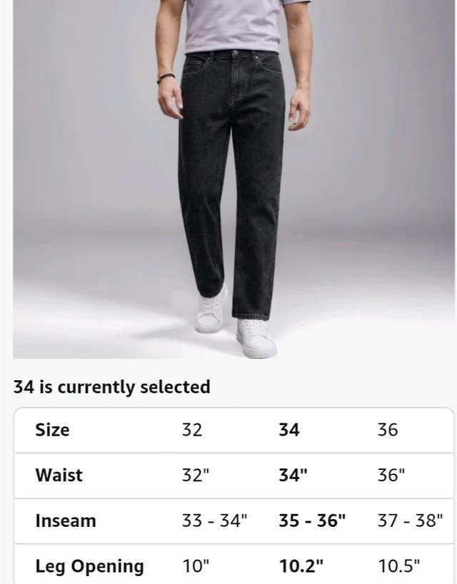 Urbano Fashion Men's Relaxed Fit Washed Denim Jeans Non-Stretchable
- 30