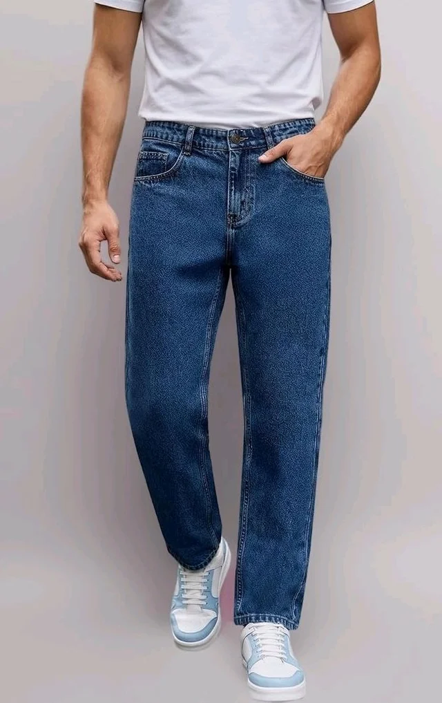 Urbano Fashion Men's Relaxed Fit Washed Denim Jeans Non-Stretchable
