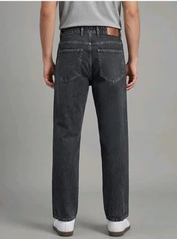 Urbano Fashion Men's Relaxed Fit Washed Denim Jeans Non-Stretchable - 38